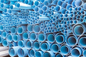 a stack of pvc pipes